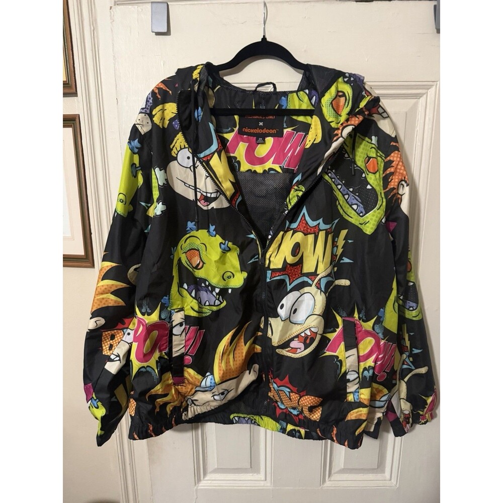 Members Only Nickelodeon Nicktoons Rugrats Hey Arnold Rocko Windbreaker 2X